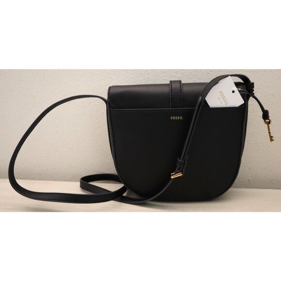 Fossil SHB3161001 Women's Black Pebble Emery Leather Crossbody Bag - Picture 2 of 16